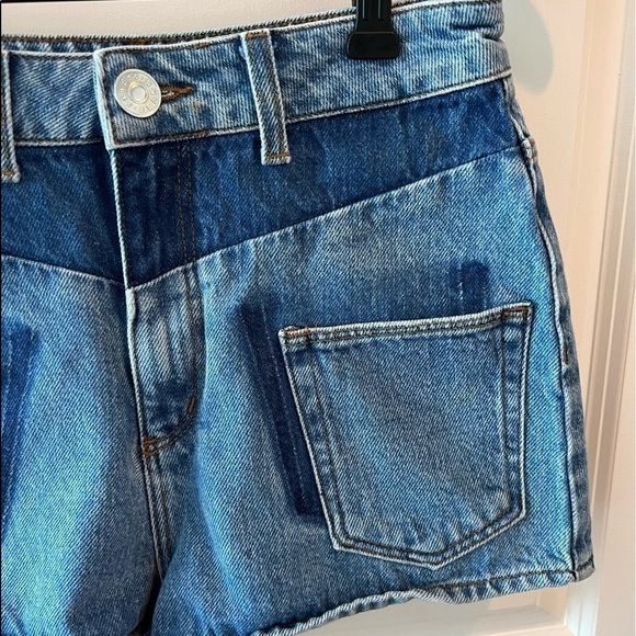 Sandro Paris Two-Toned Denim Shorts - Picture 3 of 13